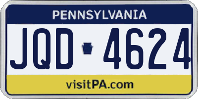 PA license plate JQD4624