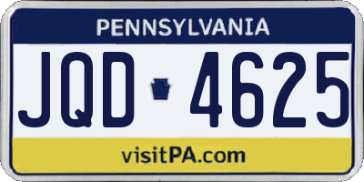 PA license plate JQD4625