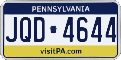 PA license plate JQD4644