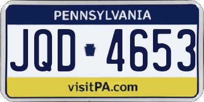 PA license plate JQD4653