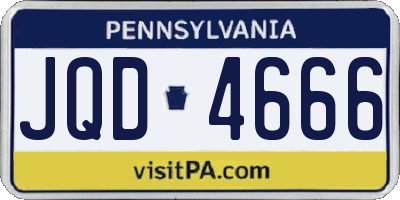 PA license plate JQD4666