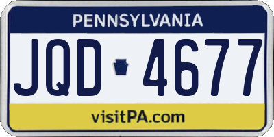 PA license plate JQD4677