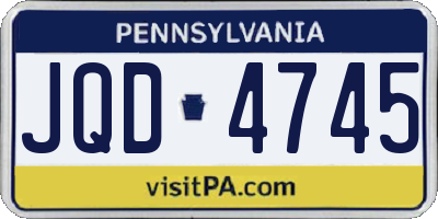PA license plate JQD4745