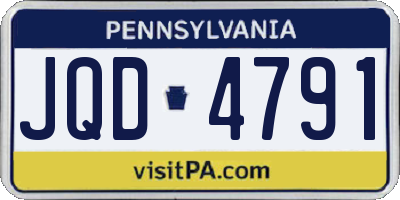 PA license plate JQD4791