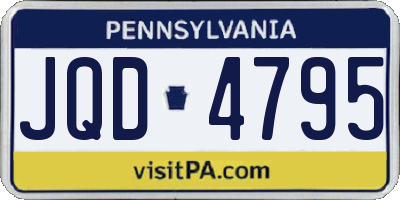 PA license plate JQD4795
