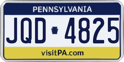 PA license plate JQD4825