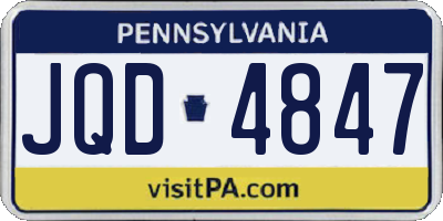 PA license plate JQD4847
