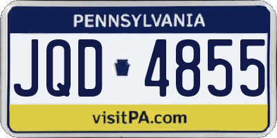 PA license plate JQD4855