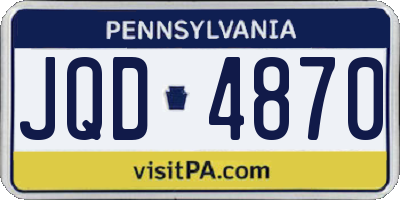 PA license plate JQD4870