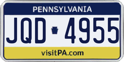 PA license plate JQD4955