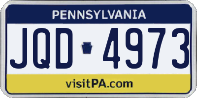 PA license plate JQD4973