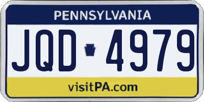 PA license plate JQD4979