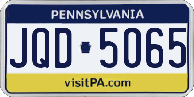 PA license plate JQD5065
