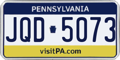 PA license plate JQD5073