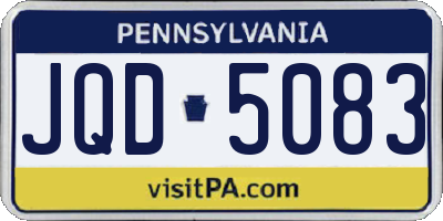 PA license plate JQD5083