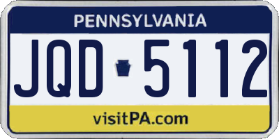 PA license plate JQD5112