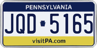 PA license plate JQD5165