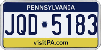PA license plate JQD5183