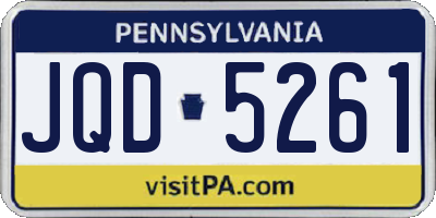PA license plate JQD5261