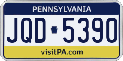 PA license plate JQD5390