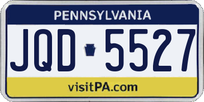 PA license plate JQD5527