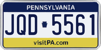 PA license plate JQD5561