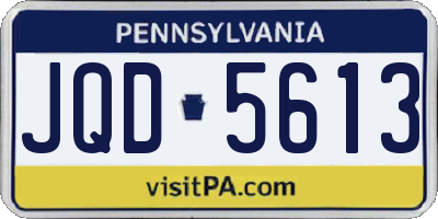 PA license plate JQD5613
