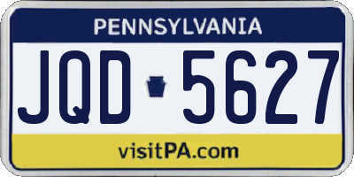PA license plate JQD5627