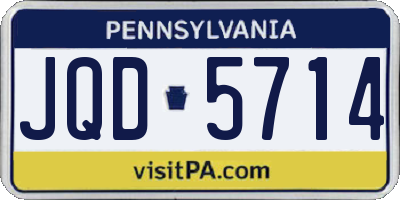 PA license plate JQD5714