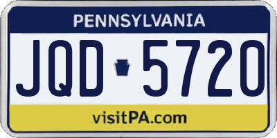 PA license plate JQD5720
