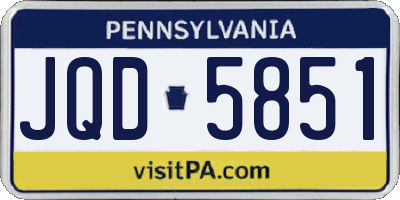 PA license plate JQD5851