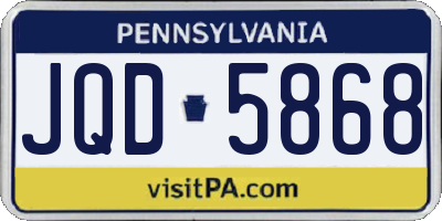 PA license plate JQD5868