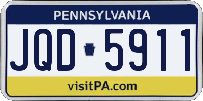 PA license plate JQD5911
