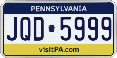 PA license plate JQD5999