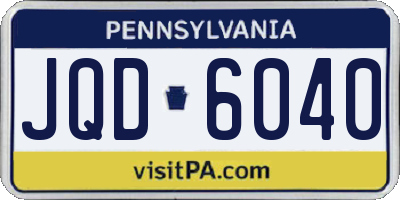 PA license plate JQD6040