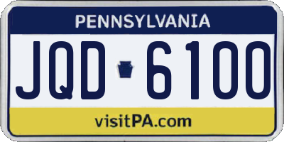 PA license plate JQD6100