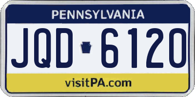 PA license plate JQD6120