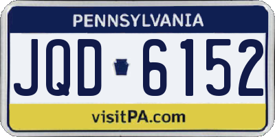 PA license plate JQD6152