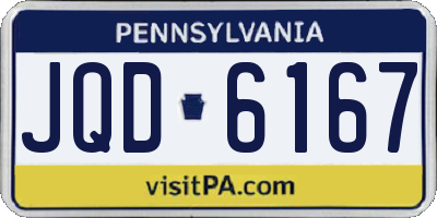 PA license plate JQD6167