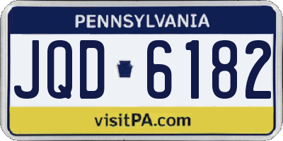 PA license plate JQD6182