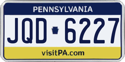PA license plate JQD6227
