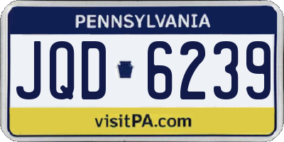 PA license plate JQD6239