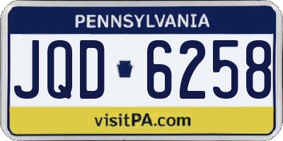 PA license plate JQD6258