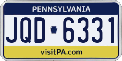PA license plate JQD6331