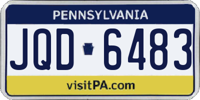 PA license plate JQD6483