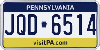 PA license plate JQD6514