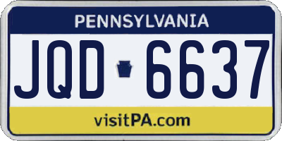 PA license plate JQD6637