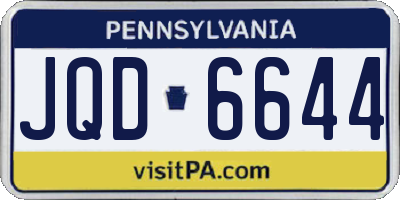 PA license plate JQD6644