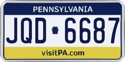 PA license plate JQD6687