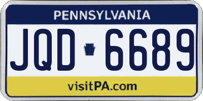 PA license plate JQD6689